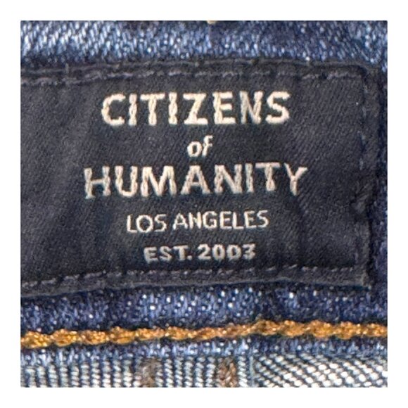 Citizens Of Humanity Jeans Mens 34 Blue Dark Wash Perfect WHISKERED Made in USA - Picture 2 of 8